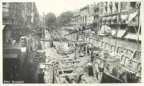 BARCELONA...1924 ,OBRAS DEL GRAN METRO DE LAS RAMBLAS...28-10-2014...!!!