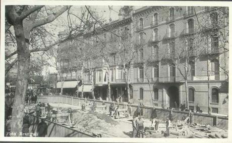 BARCELONA...1924 ,OBRAS DEL GRAN METRO DE LAS RAMBLAS...28-10-2014...!!!