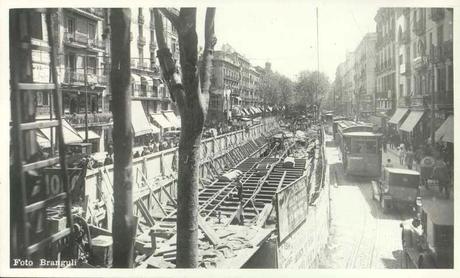 BARCELONA...1924 ,OBRAS DEL GRAN METRO DE LAS RAMBLAS...28-10-2014...!!!