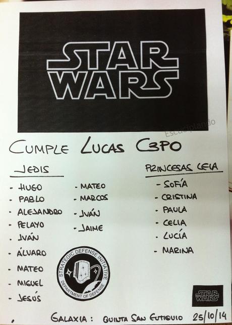 CUMPLEAÑOS Y TARTA STAR WARS