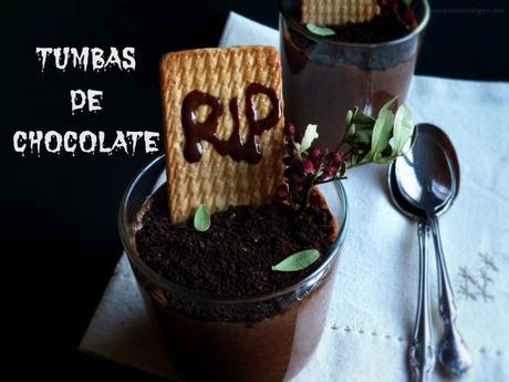 Tumbas de chocolate paral Halloween