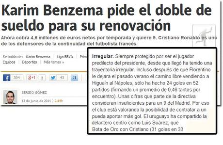 El diario As y Benzema `antes de el clásico´
