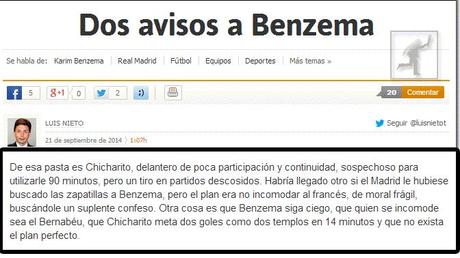 El diario As y Benzema `antes de el clásico´