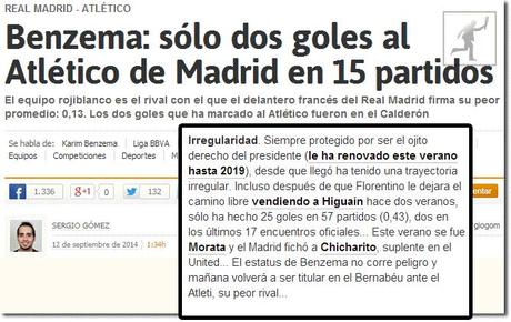 El diario As y Benzema `antes de el clásico´