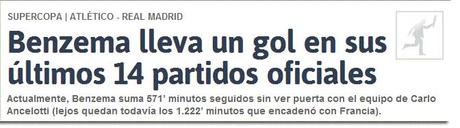 El diario As y Benzema `antes de el clásico´