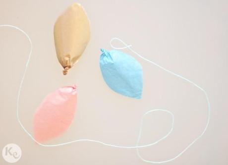 DIY. Crepe paper leaves pendant #autumn #decor