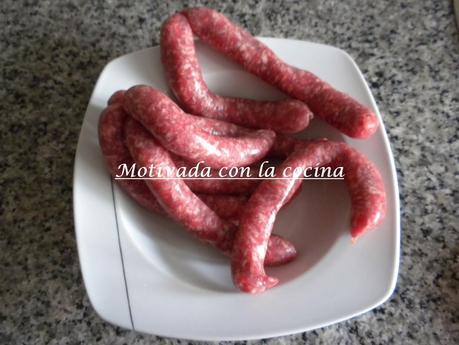 Salchichas en salsa de peras Salchichas en salsa de peras