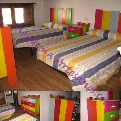 Dormitorio infantil de madera maciza: Colorin Colorado