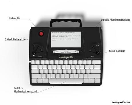 Hemingwrite Typewriter :: máquina de escribir con pantalla de E-Ink