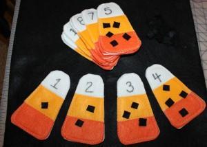 candy corn numbers counting fall halloween busy bag felt