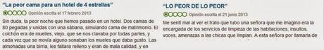 Comentarios Negativos Hoteles