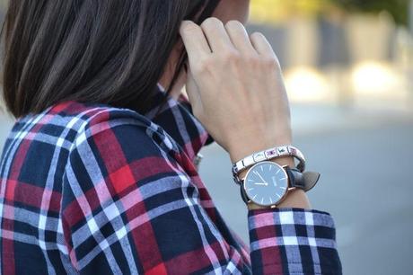 Look: cuadros + jeans + Oxford