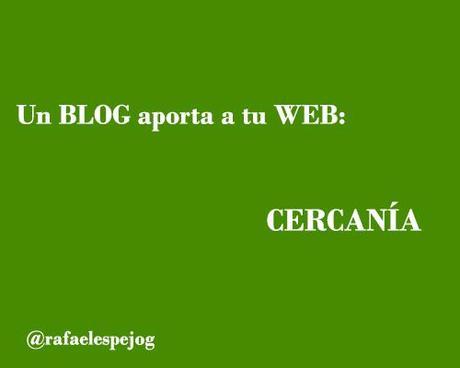 un blog aporta a tu web cercania