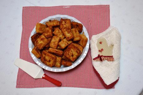 LECHE FRITA DE TURRÓN CON REBOZADO DE GALLETA