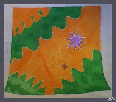 Mis pinitos de pintura en seda