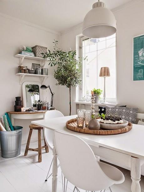 PEQUEÑA COCINA MULTI-ESPACIOS CON GUIÑOS EN TURQUESA