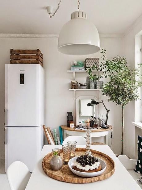 PEQUEÑA COCINA MULTI-ESPACIOS CON GUIÑOS EN TURQUESA