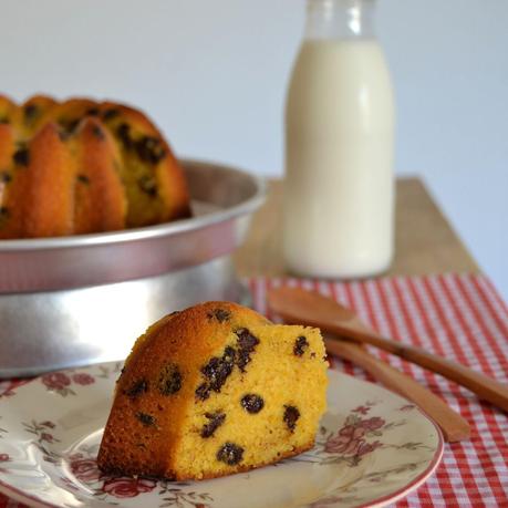 BIZCOCHO DE CALABAZA CON PEPITAS DE CHOCOLATE