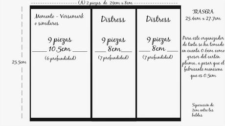 Organizador de tintas Distress y Memento (formato grande)