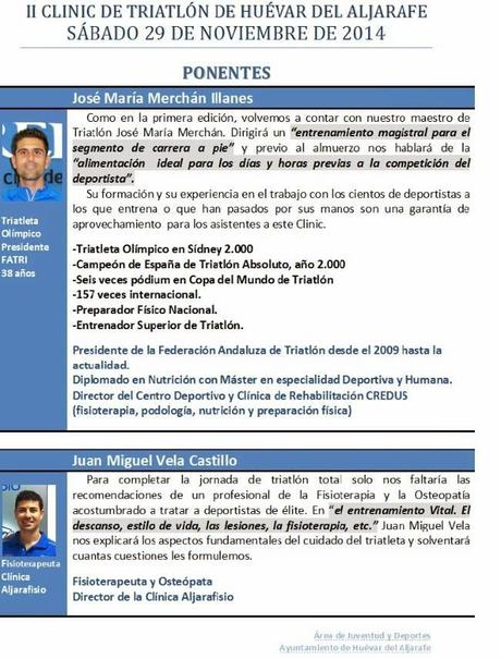 II CLINIC TRIATLÓN EN HUÉVAR DEL ALJARAFE