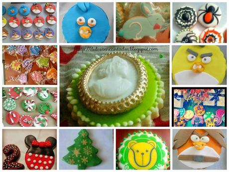 Trabajos de Dulces Encantados. Galletas Decoradas, tortas con diseño, cupcakes de lujo  y otras cositas más. Todo por encargo