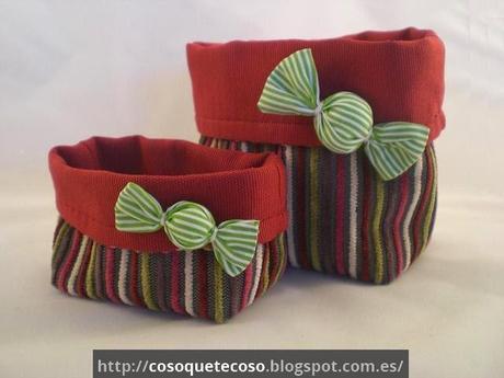 Cestas de tapicería y loneta