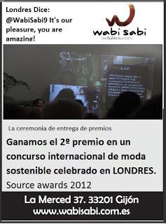 Wabi Sabi Ecofashionconcept gana el 2º premio en Los Source Awards, concurso internacional de moda sostenible/                                                                                                                                              ...