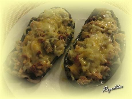 BERENJENAS RELLENAS EN 5 MINUTOS (Microondas)