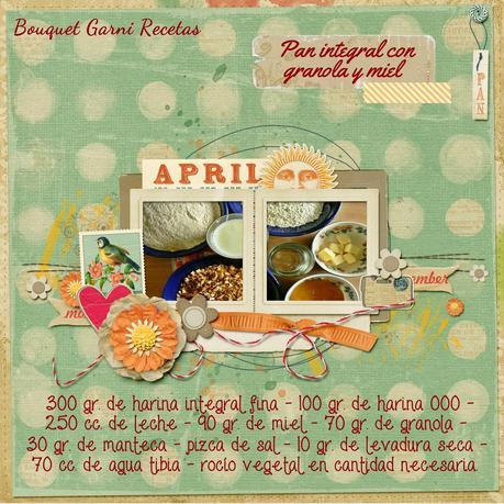 Pan integral con granola y miel