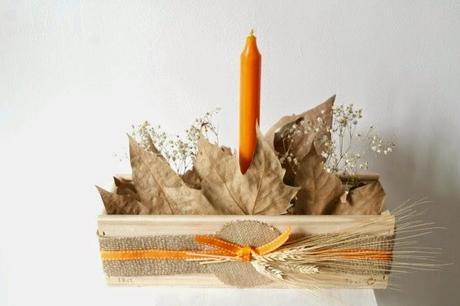 finde frugal: un centro de mesa en una caja de vino