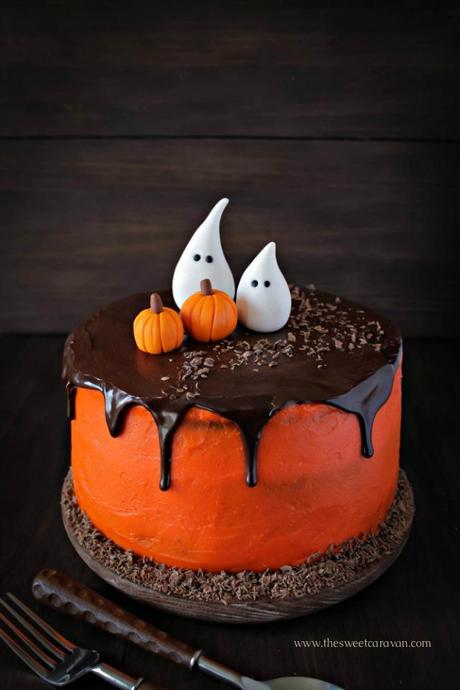Tarta de calabaza y chocolate y... Happy Halloween!!!