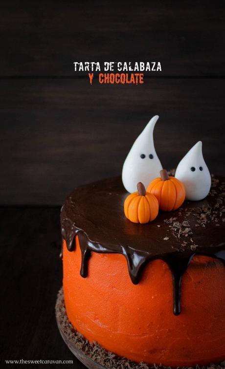 Tarta de calabaza y chocolate y... Happy Halloween!!!