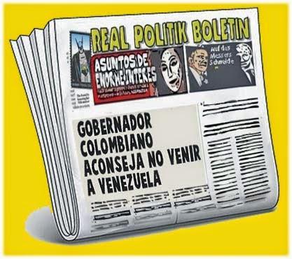 front pages cómic - declaraciones gobernador colombiano Venezuela