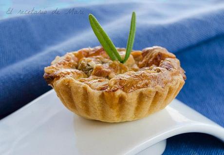 Tartaletas de champiñones y serrano