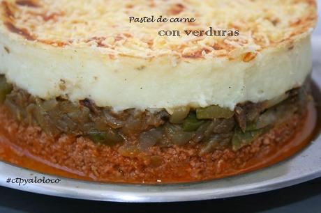 Pastel de carne con verduras