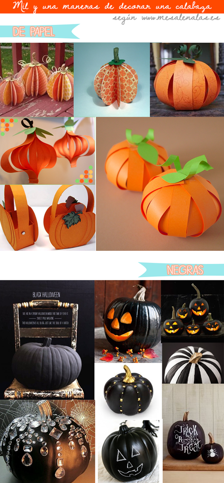 MIL Y UNA MANERAS DE DECORAR UNA CALABAZA