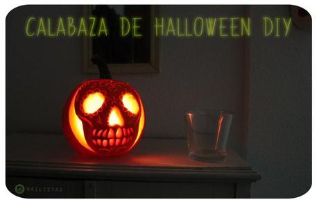 linterna con una calabaza de Halloweem