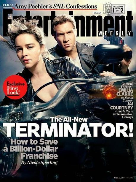 PRIMER VISTAZO | Emilia Clarke Y Jai Courtney, protagonistas de TERMINATOR: GENISYS, son portada de Entertainment Weekly