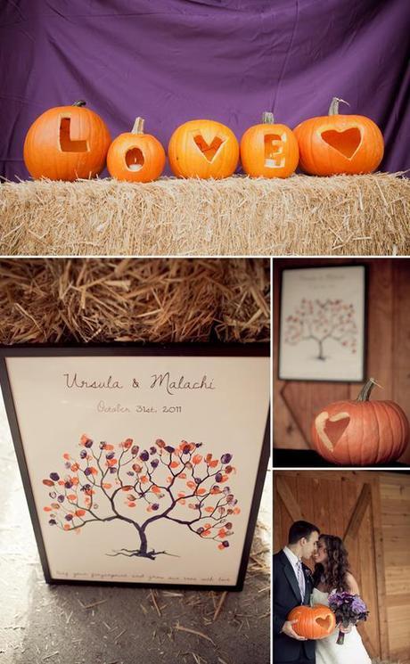 Árbol de huellas halloweeniense