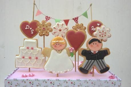 Galletas decoradas para una boda