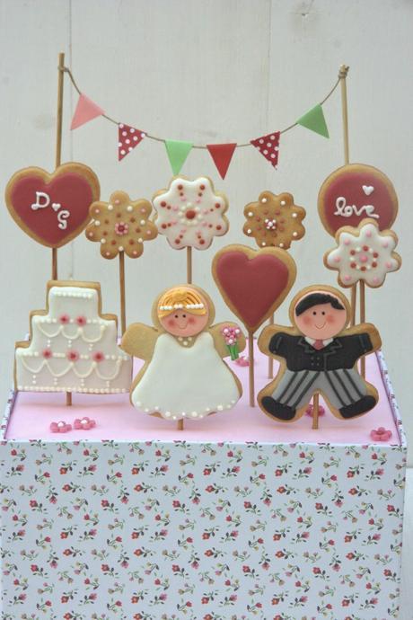 Galletas decoradas para una boda