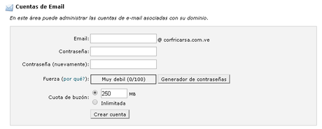 Crear una cuenta de Email asociada al dominio del sitio web en cPanel