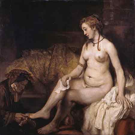 Rembrandt - Betsabé con la carta de David, 1654. Pintura al aceite.