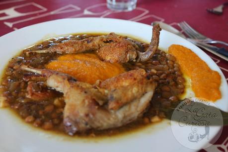 LENTEJAS GUISADAS CON CODORNICES