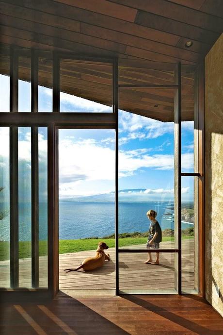 Diseño sobre el acantilado en esta vivienda de Hawaii