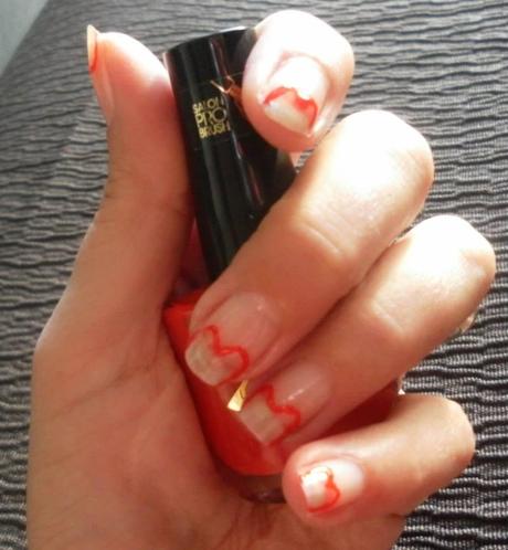 manicura, manicure, heart, manicure heart, manicura corazón, heart nails, manicure anniversary