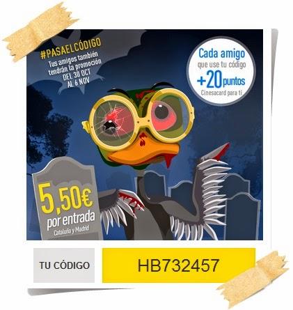 Descuento cines Cinesa hasta el 6 de noviembre