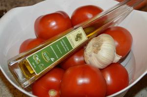 Ingredientes para el salmorejo cordobés