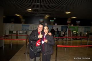 BEA Y JORGE EN EL AEROPUERTO DE BARAJAS