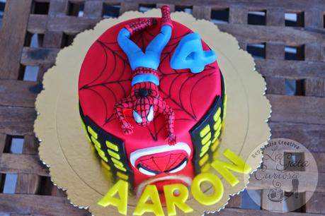 OTRA TARTA FONDANT DE SPIDERMAN, ESTA VEZ PARA AARON
